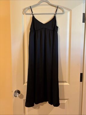 Aritzia Satin Babydoll Midi Dress